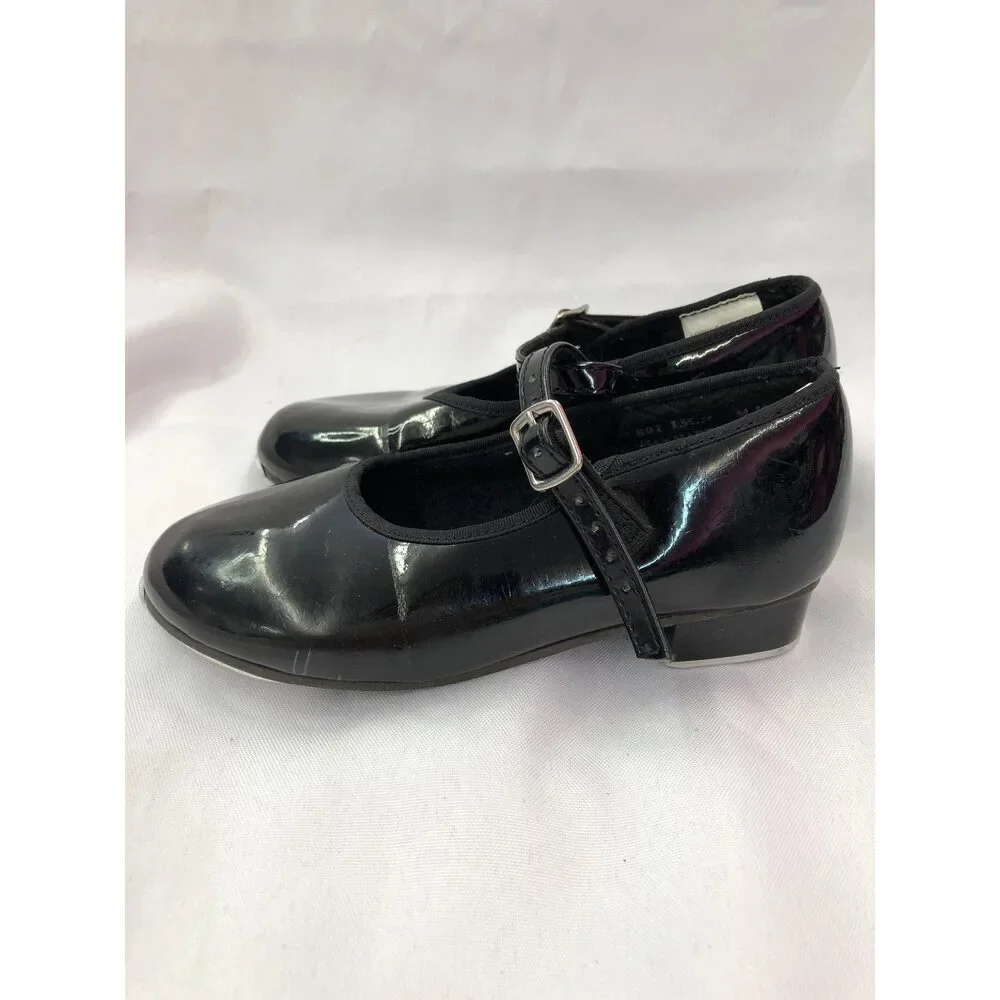 Pre-Owned Dance Tap Shoes Revolution Style 801 13M Toddler Child Mary Jane Buck